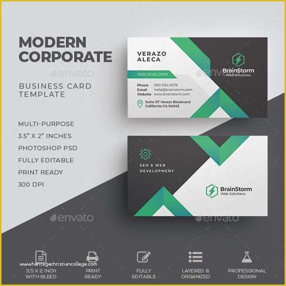 Corporate Business Card Templates Free Download Of Corporate Business Card Templates & Designs From Graphicriver