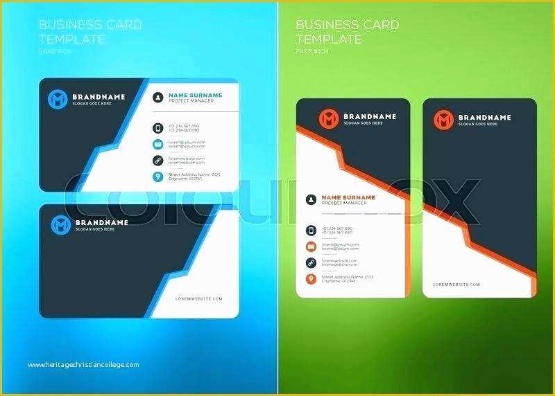Corporate Business Card Templates Free Download Of Horizontal Business Card Template Corporate Vertical