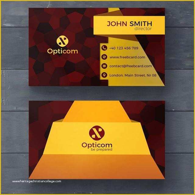 Corporate Business Card Templates Free Download Of Yellow Corporate Business Card Template for Free Download