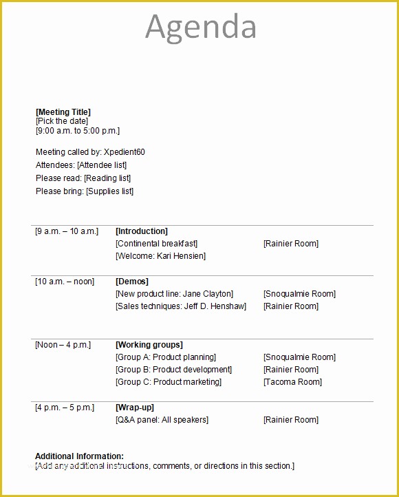 Corporate Meeting Minutes Template Free Of Agenda Template