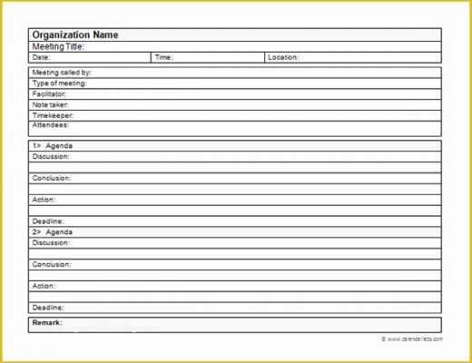Corporate Meeting Minutes Template Free Of Business Meeting Minutes Template Free Printable Templates