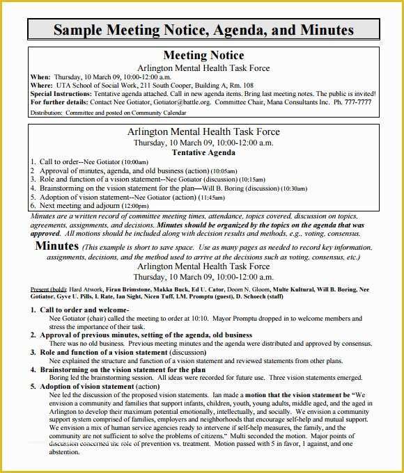 Corporate Meeting Minutes Template Free Of Meeting Notes Template 9 Download Free Documents In Pdf