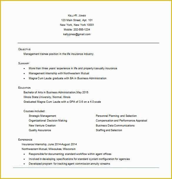 Corporate Resume Template Free Of Business Resume Template – 11 Free Word Excel Pdf