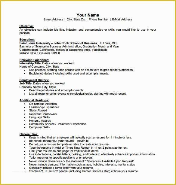 Corporate Resume Template Free Of Business Resume Template – 11 Free Word Excel Pdf