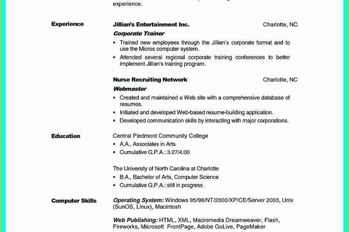 Corporate Resume Template Free Of Corporate Trainer Resume Can Be In Chronological or