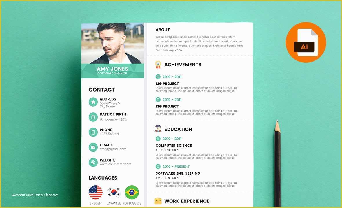 Corporate Resume Template Free Of Free Resume Template Ai Eps From Resummme
