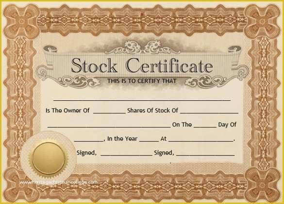 Corporate Stock Certificates Template Free Of 22 Stock Certificate Templates Word Psd Ai Publisher
