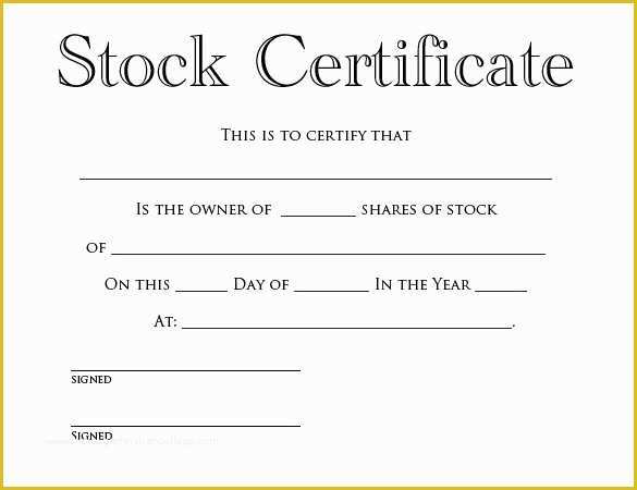 Corporate Stock Certificates Template Free Of 23 Stock Certificate Templates Psd Vector Eps