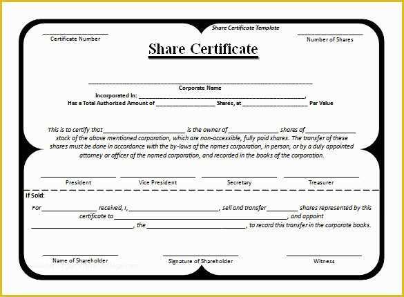 Corporate Stock Certificates Template Free Of 23 Stock Certificate Templates Psd Vector Eps