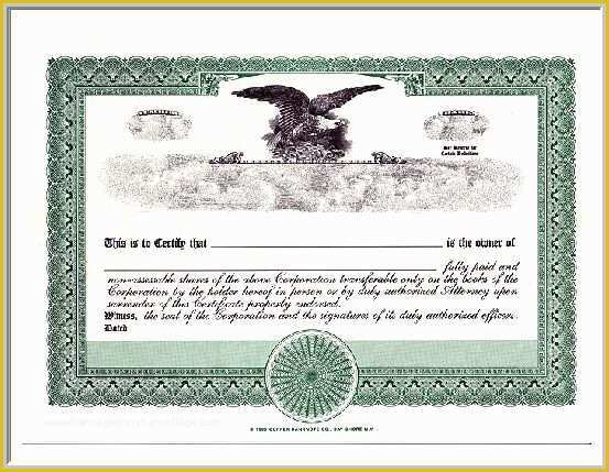 Corporate Stock Certificates Template Free Of 9 Best Of Free Blank Stock Certificate form Blank