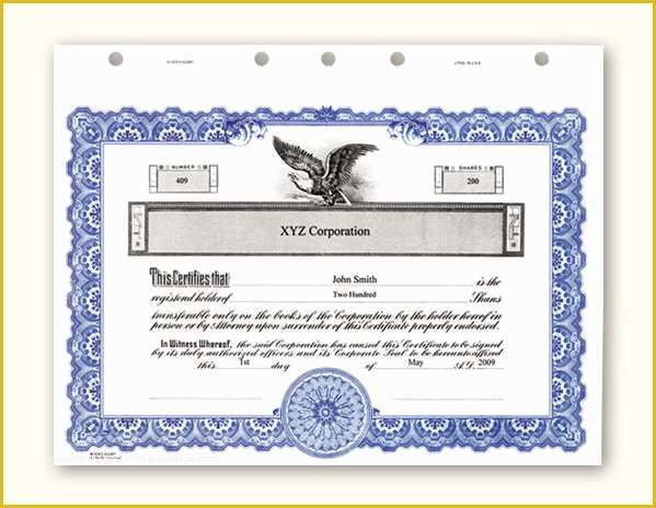 Corporate Stock Certificates Template Free Of Corporate Stock Certificates