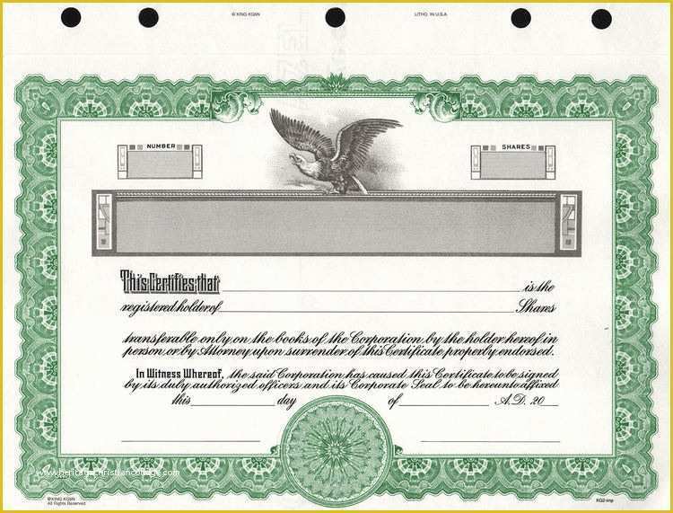 Corporate Stock Certificates Template Free Of Kg2 Corporate Stock Certificates Free Shipping