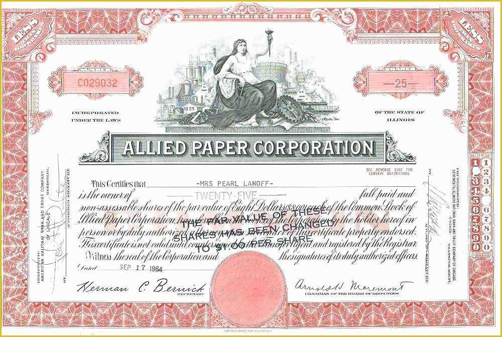 Corporate Stock Certificates Template Free Of Pany Stock Certificate Template