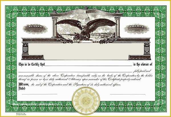 Corporate Stock Certificates Template Free Of Stock Certificates Llc Certificates Certificates