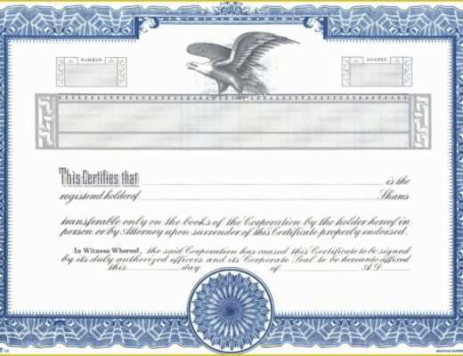 Corporate Stock Certificates Template Free Of Word and Vector Certificate Template