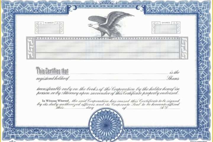 Corporate Stock Certificates Template Free Of Word and Vector Certificate Template