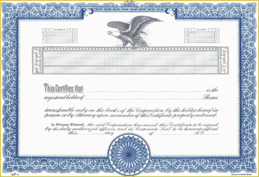 47 Corporate Stock Certificates Template Free