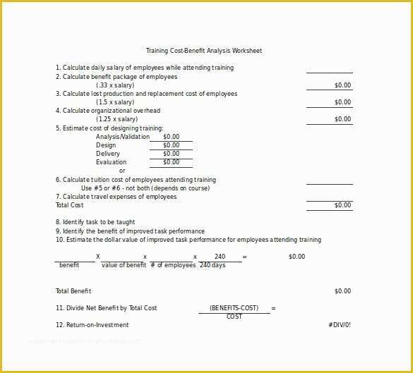 Cost Benefit Analysis Template Excel Free Download Of 18 Cost Benefit Analysis Templates Word Pdf