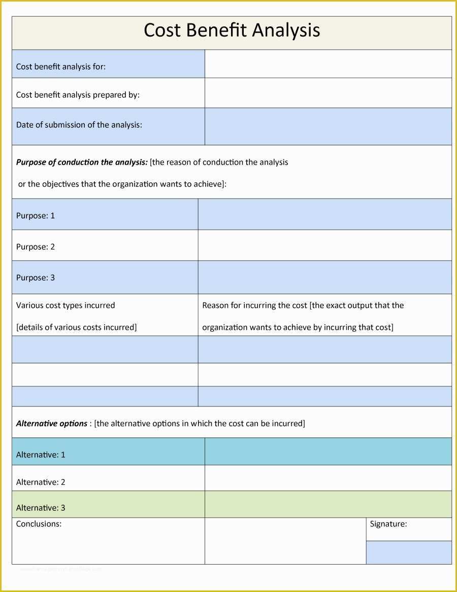 Cost Benefit Analysis Template Excel Free Download Of 41 Free Cost Benefit Analysis Templates & Examples Free