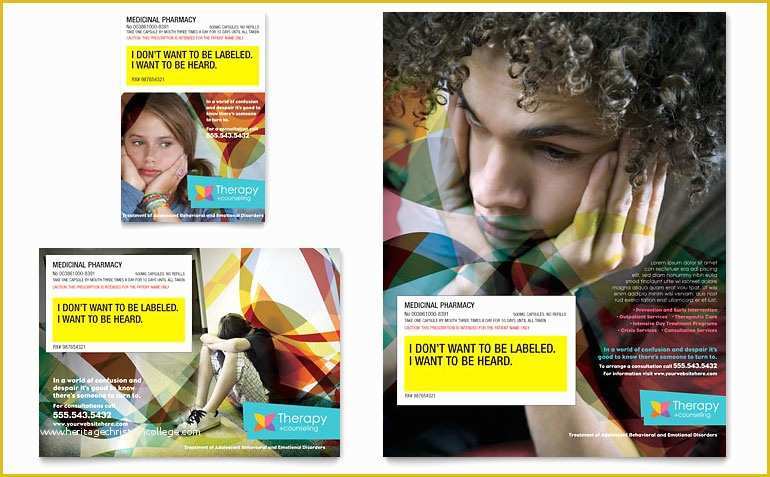 Counseling Brochure Templates Free Of Adolescent Counseling Flyer &amp; Ad Template Word &amp; Publisher