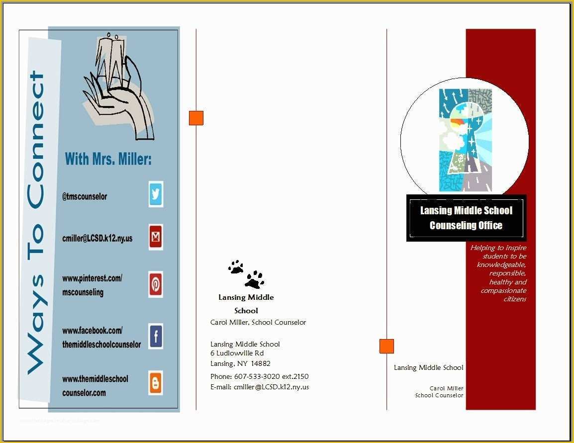Counseling Brochure Templates Free Of Handouts A School Counselor S Best Friend the Middle