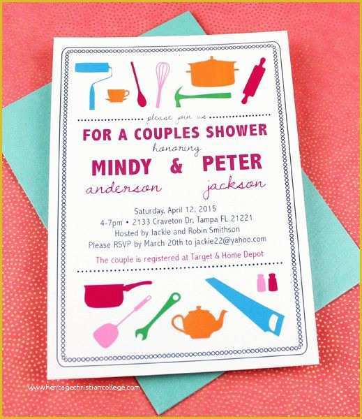 Couples Wedding Shower Invitations Templates Free Of 1000 Images About Bridal Shower Planning &amp; Invitation