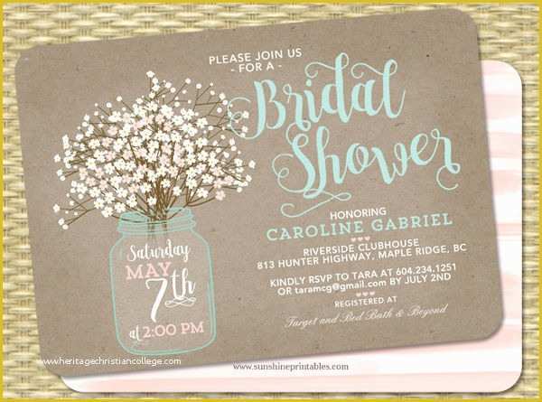 Couples Wedding Shower Invitations Templates Free Of 51 Printable Bridal Shower Invitation Designs Psd Ai