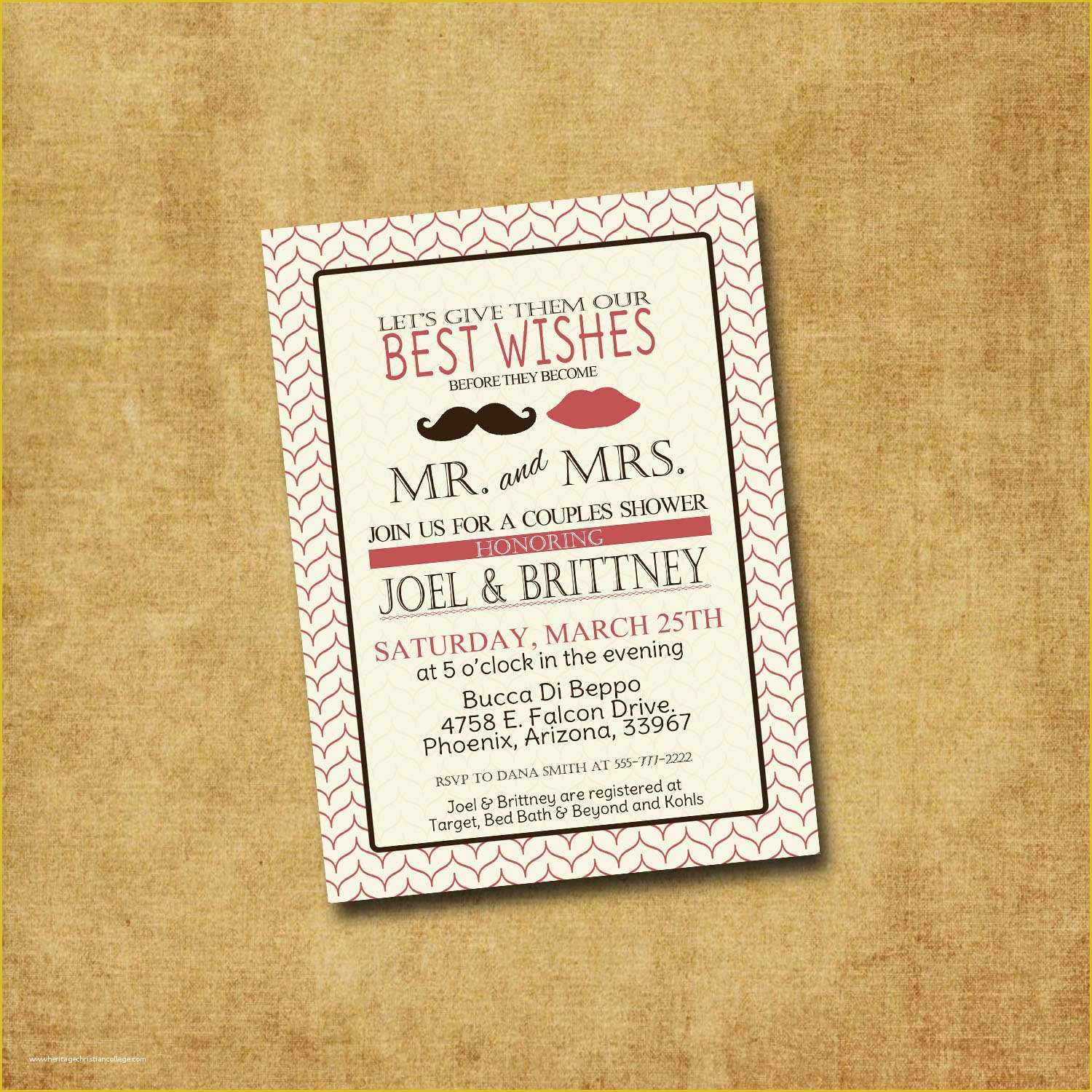Couples Wedding Shower Invitations Templates Free Of Baby Gift and Shower Decoration Ideas Baby Invitations