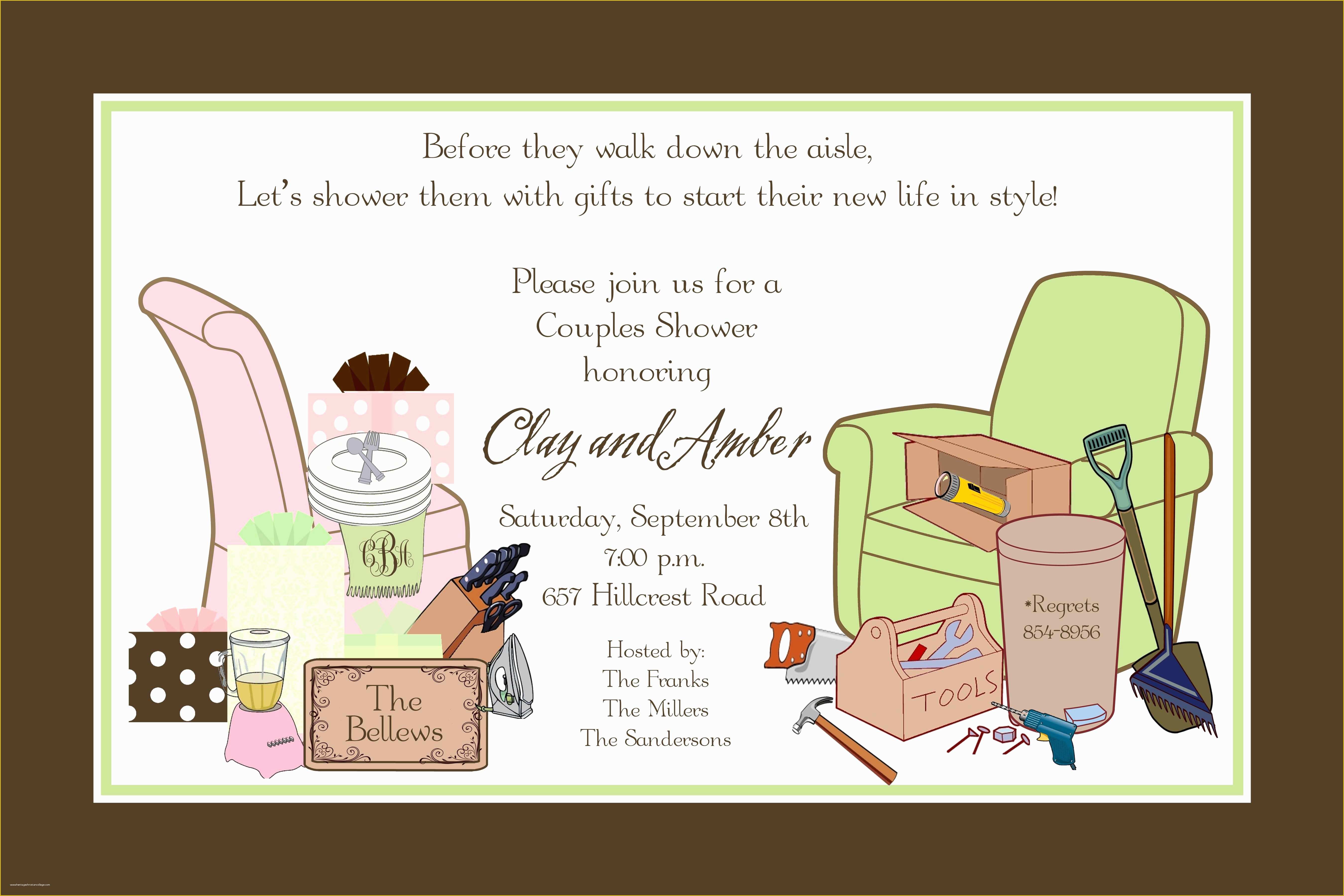 Couples Wedding Shower Invitations Templates Free Of Bridal Shower Couples Wedding Shower Invitations Card
