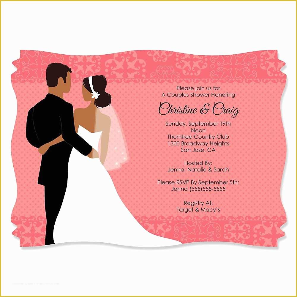 Couples Wedding Shower Invitations Templates Free Of Card Template Graduation Invitation Template Card