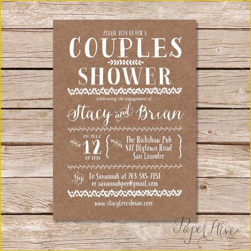 Couples Shower Invitations Couples Wedding Shower Invitations Templates Friend Invitation