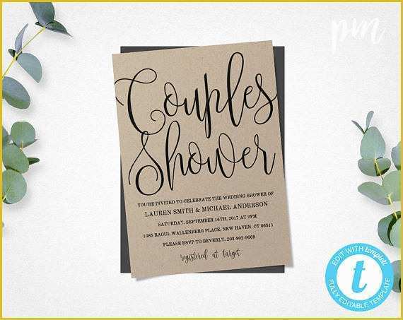 Couples Wedding Shower Invitations Templates Free Of Couples Shower Invitation Template Printable Wedding Shower