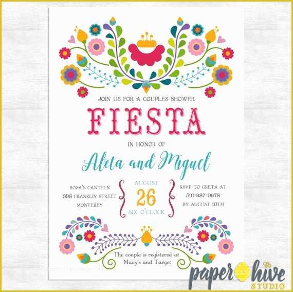 Couples Wedding Shower Invitations Templates Free Of Fiesta Invitation Fiesta Couples Shower Invitations Cinco