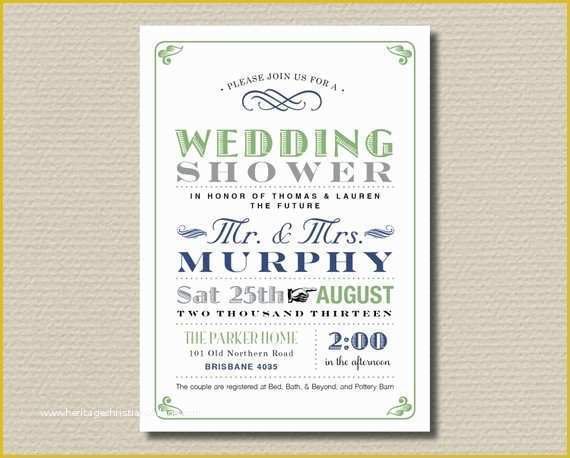 Couples Wedding Shower Invitations Templates Free Of Items Similar to Printable Couples Wedding Shower