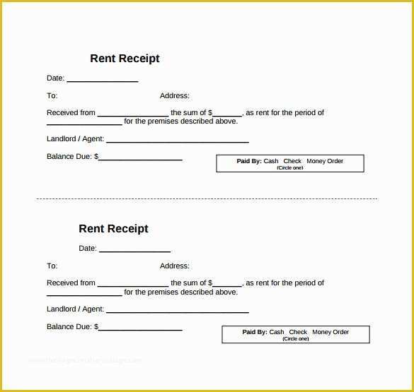 Court Payment Receipt Template