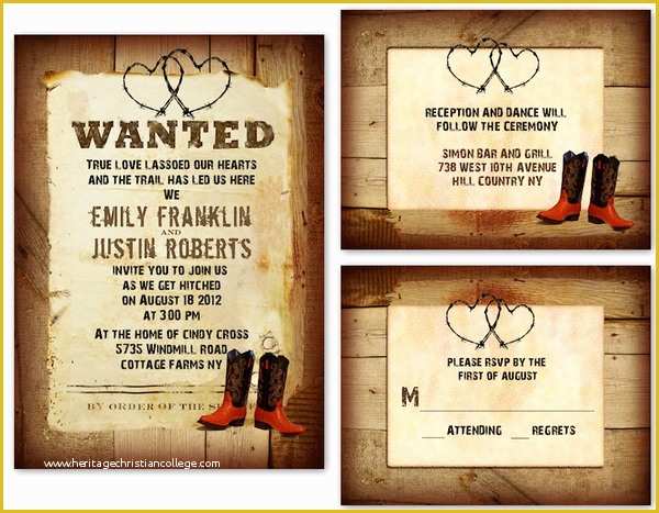Cowboy Invitations Template Free Of Country Wedding Invitations Uniquely Beautiful Elasdress