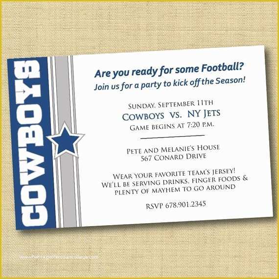 Cowboy Invitations Template Free Of Items Similar to Dallas Cowboys Football Party Invitation