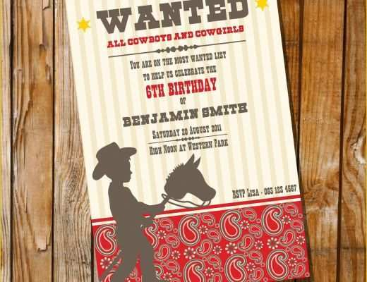Cowboy Invitations Template Free Of Western Party Invitations