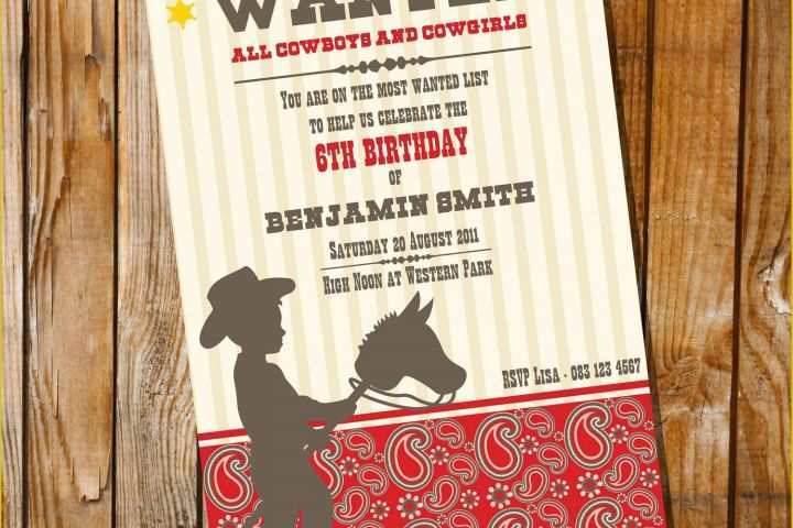 Cowboy Invitations Template Free Of Western Party Invitations