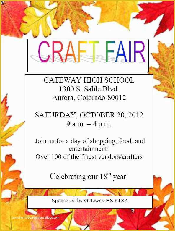 Craft Fair Poster Template Free Of 12 Best S Of Craft Sale Flyer Template Craft and