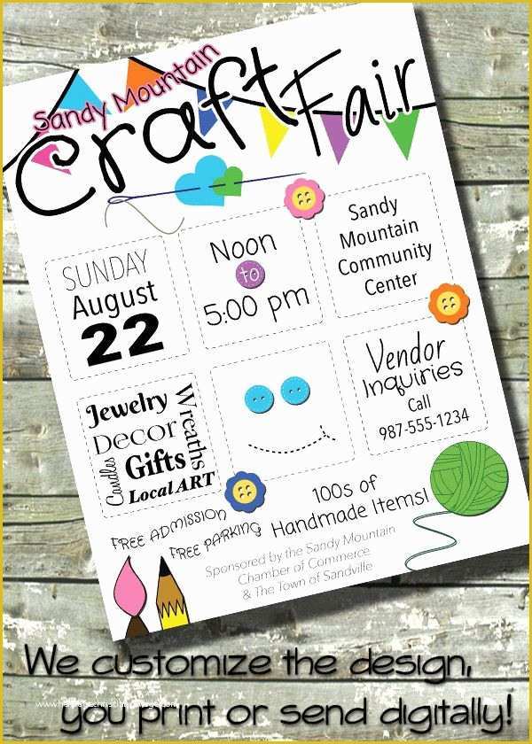 Craft Fair Poster Template Free Of Arts &amp; Craft Fair Bazaar Flyer event Poster