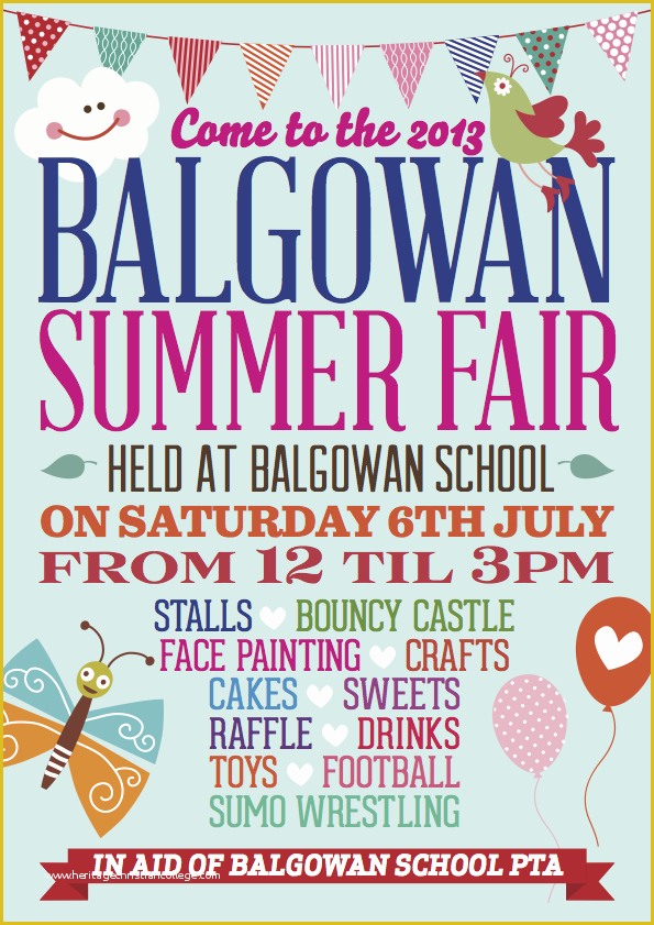 Craft Fair Poster Template Free Of Balgowan Summer Fair 6th July