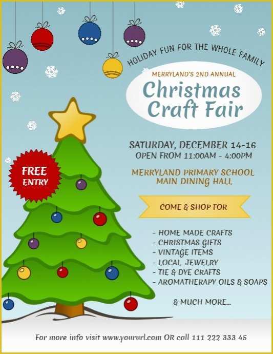 Craft Fair Poster Template Free Of Christmas Craft Fair Flyer Template