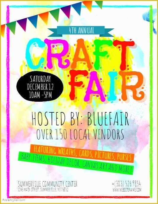 Craft Fair Poster Template Free Of Craft Fair Flyer Template