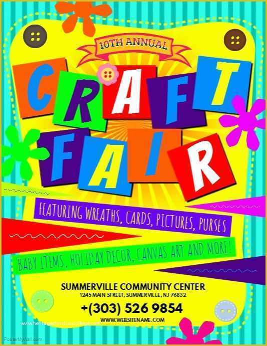 Craft Fair Poster Template Free Of Craft Fair Flyer Template