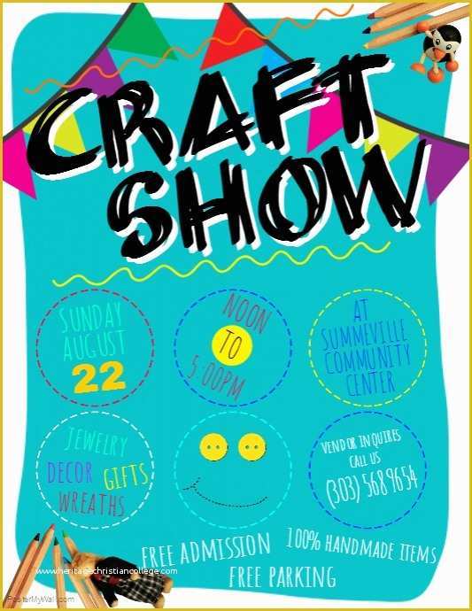 Craft Fair Poster Template Free Of Craft Show Flyer Template