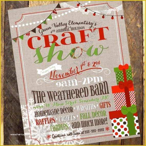 Craft Fair Poster Template Free Of Items Similar to Holiday Craft Show Boutique Fair Show