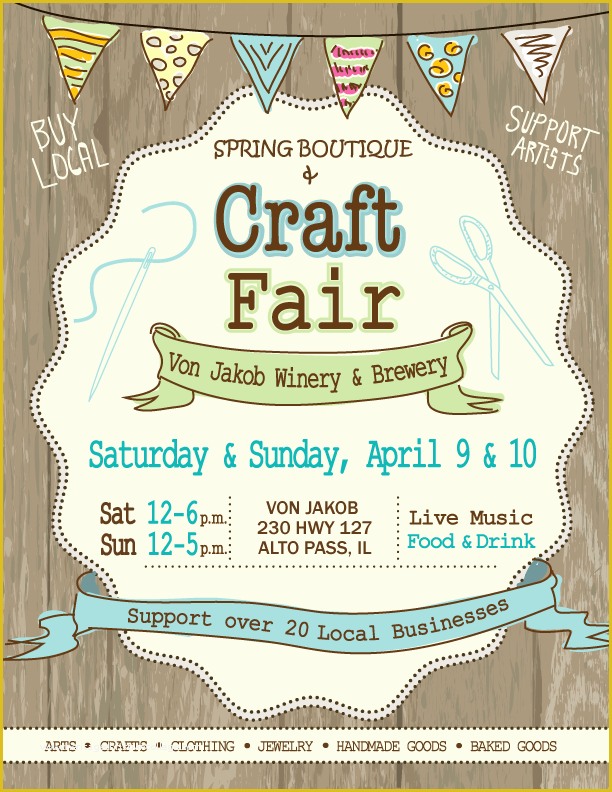 Craft Fair Poster Template Free Of Spring Boutique & Craft Fair Craft Fair