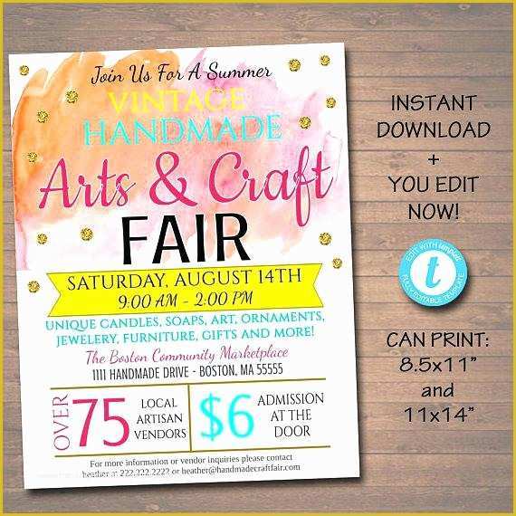 Craft Fair Poster Template Free Of Ven Application Template Free form Vendor Craft Fair