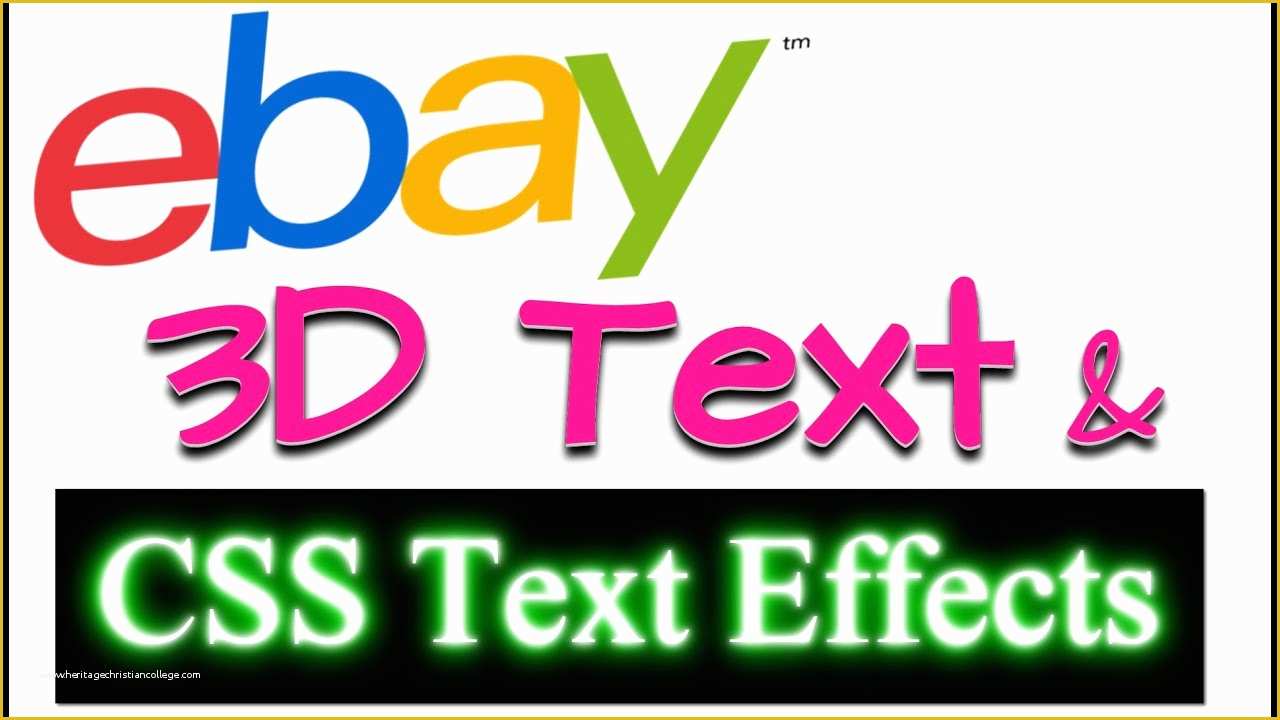 Create Ebay Template Free Of How to Make 3d Text & Css Text Effects for Ebay Auction